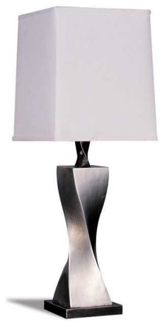 Stonecroft Furniture Twisted Base Table Lamp in Silver