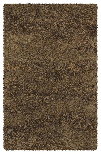Plush Strata Area Rug, Rectangle, Light Brown-Brown, 9'x13'