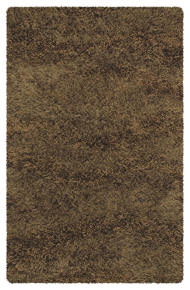 Plush Strata Area Rug, Rectangle, Light Brown-Brown, 9'x13'