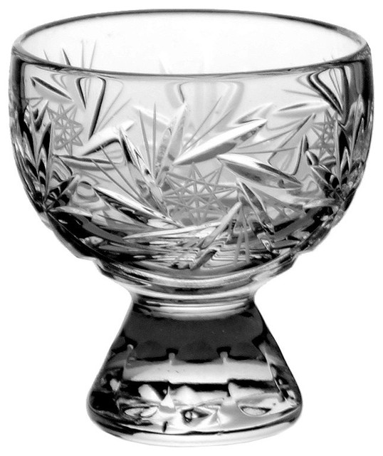 Decorative Pinwheel Lead Crystal Liqueur Glasses, Set of 6