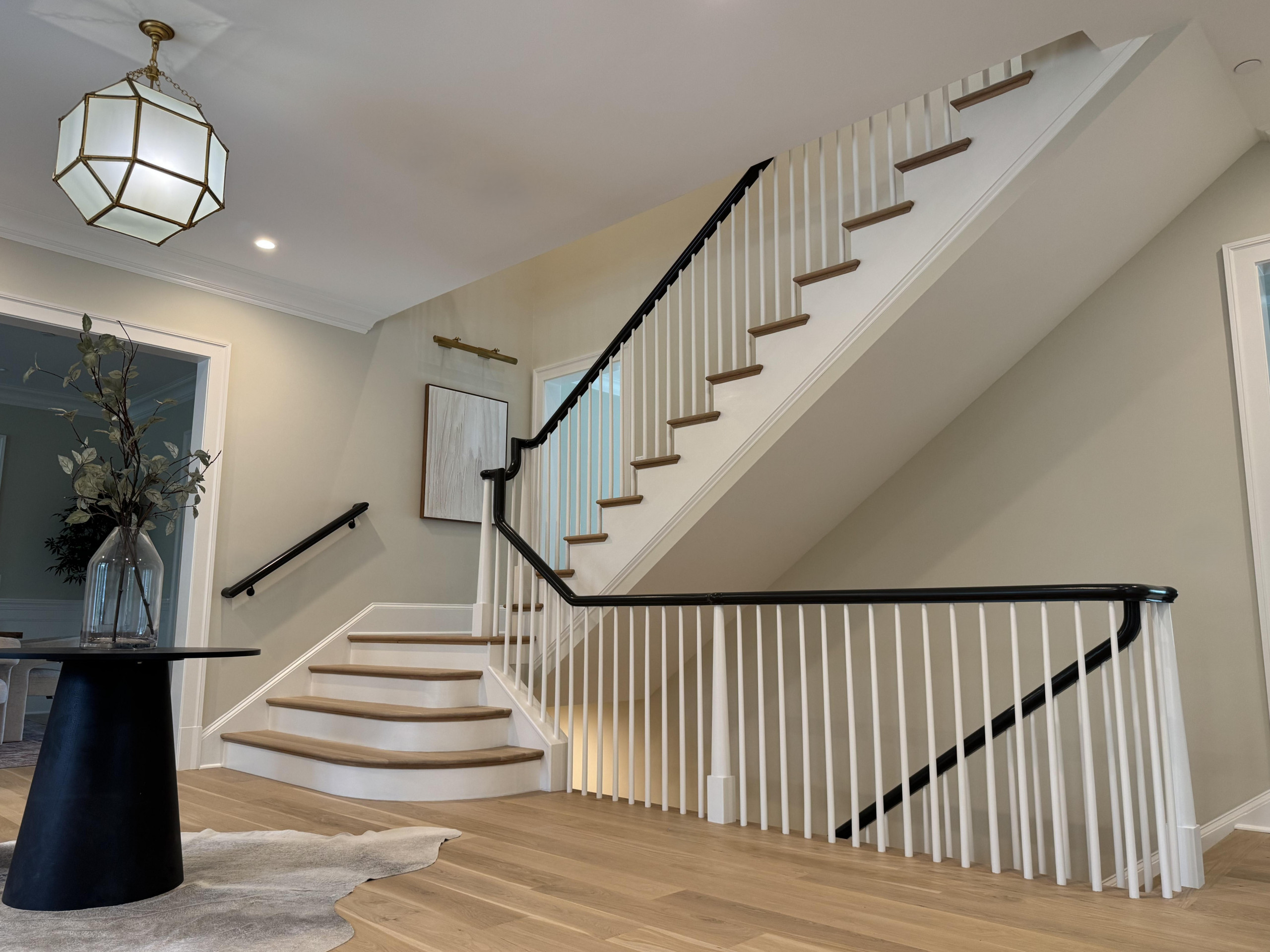 138_Elegant Double Bullnose Entry Stair, Bethesda, MD 20814