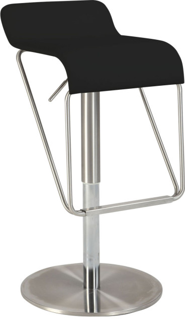 Low Back Pneumatic Gas Lift Swivel Stool, Black