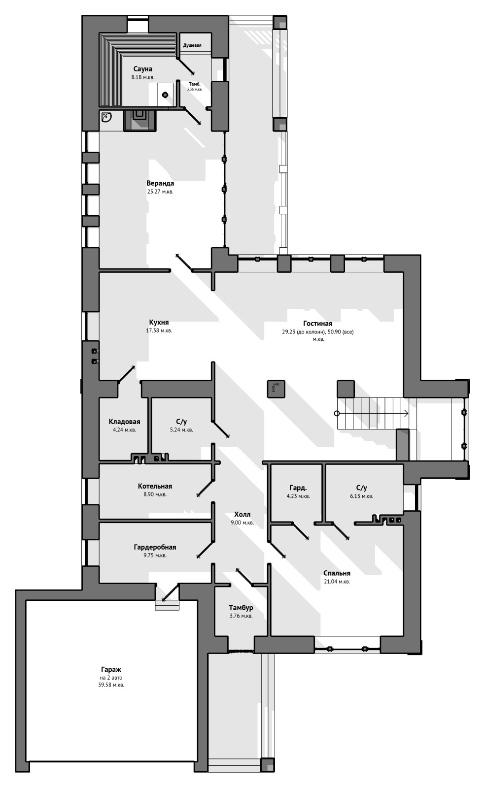 Проект дома в стиле Фрэнка Райта