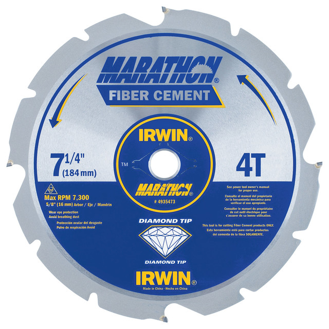 Irwin Marathon 4935473 71/4" 4T Marathon? Fiber Cement Circular Saw