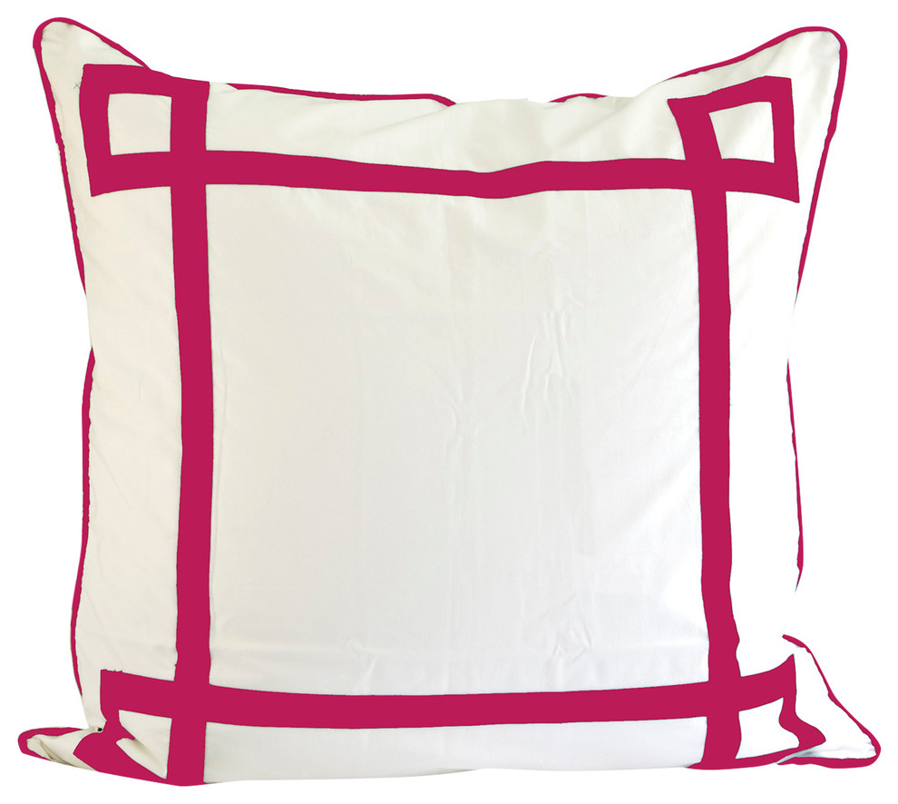 hot pink euro pillow shams