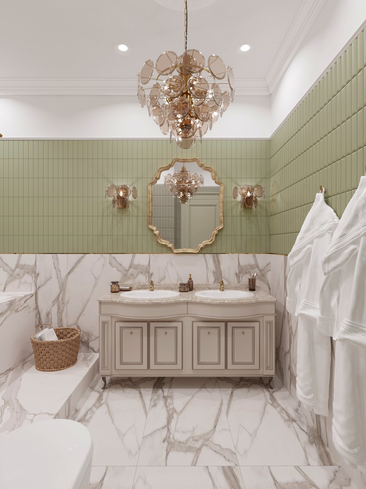 Ванная комната в стиле современной классики