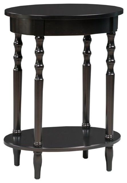 Convenience Concepts Classic Accents Brandi Oval End Table in Black