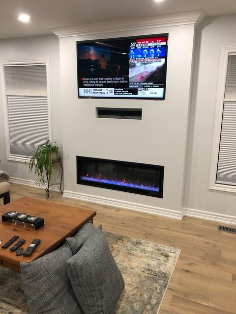 Custom built feature wall & fireplace
