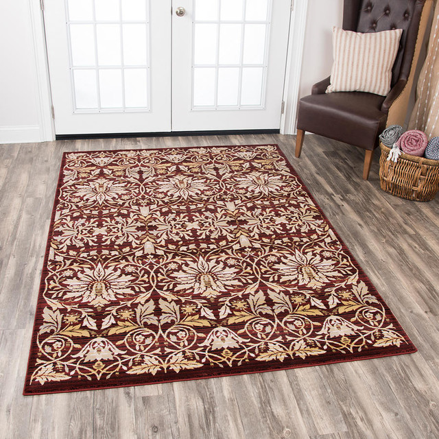 Rizzy Home Zh7067 Zenith Power Loomed Area Rug Red Traditional Rugs By Arearugs - Red Gold And Black Area Rugs Rizzy Home Zh7067 Zenith Power Loomed Area Rug Red Traditional Rugs By Arearugs - Red Gold And Black Area Rugs