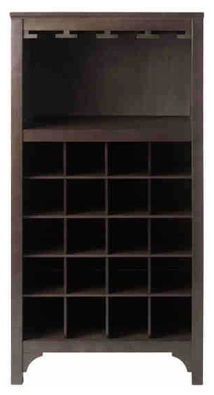 Winsome Ancona Modular Wine Cabinet With Glass Rack And 20 Bottle Winsome Ancona Modular Wine Cabinet