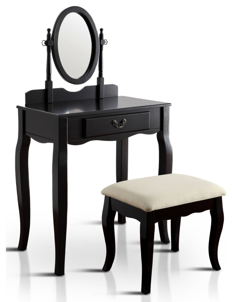 Madea Swivel Mirror Vanity Set Traditional Bedroom & Makeup