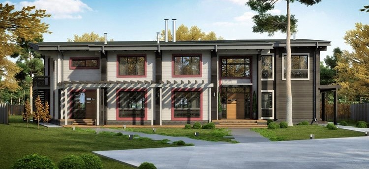 Современный деревянный дом