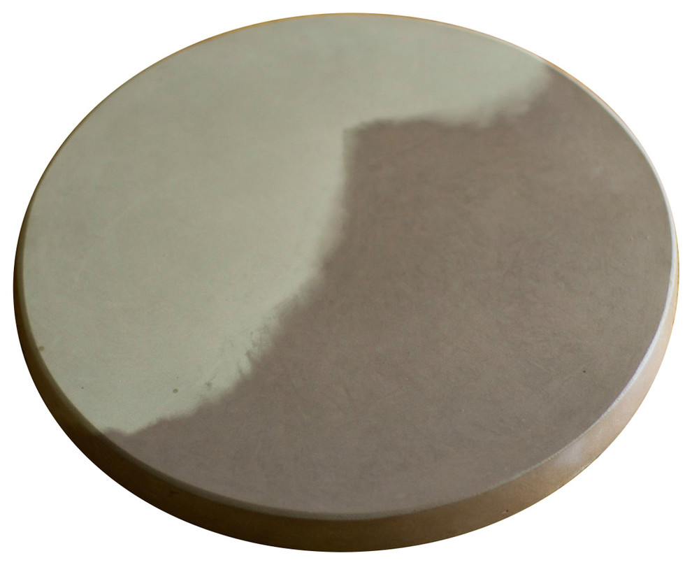 Concrete Lazy Susan, 12", Gray and Brown