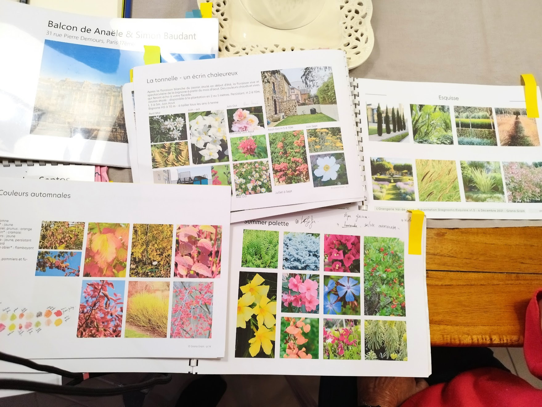 Choix des palettes végétales et des ambiances à partir de projets existants