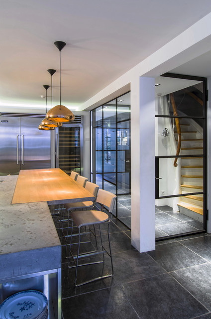 verbouwing souterian modern-kitchen