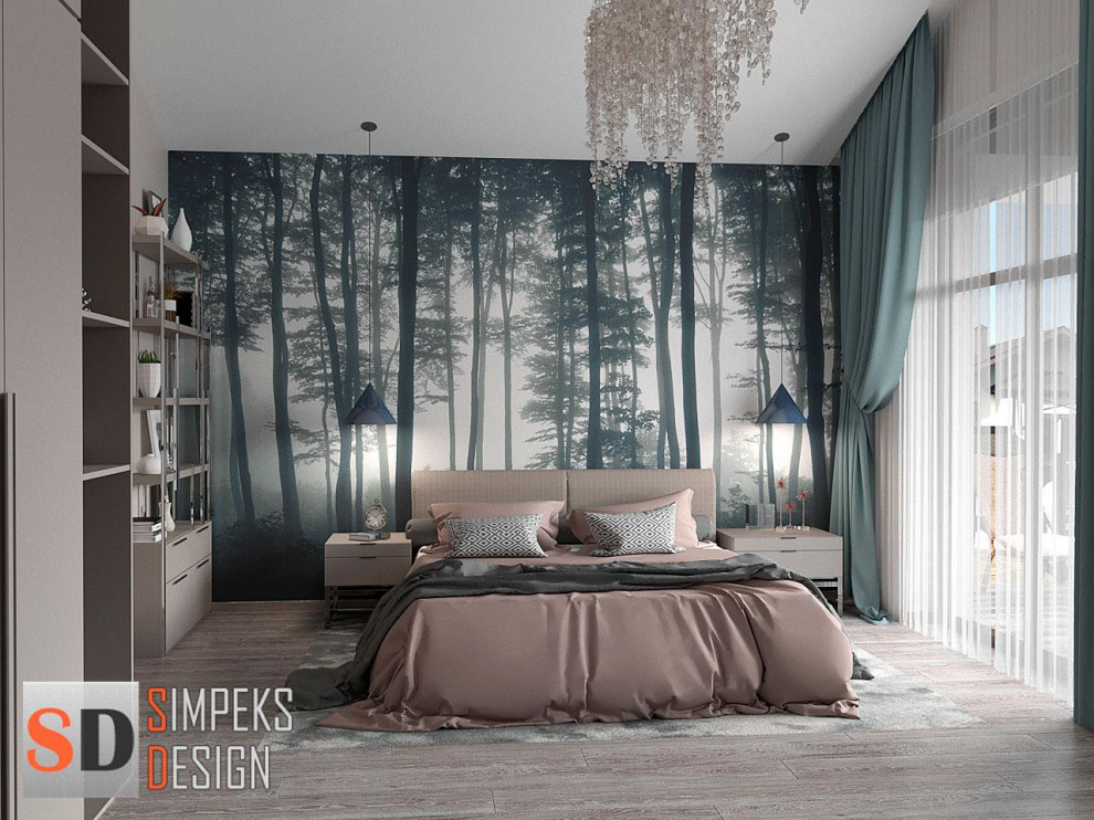 Спалья с фотообоями