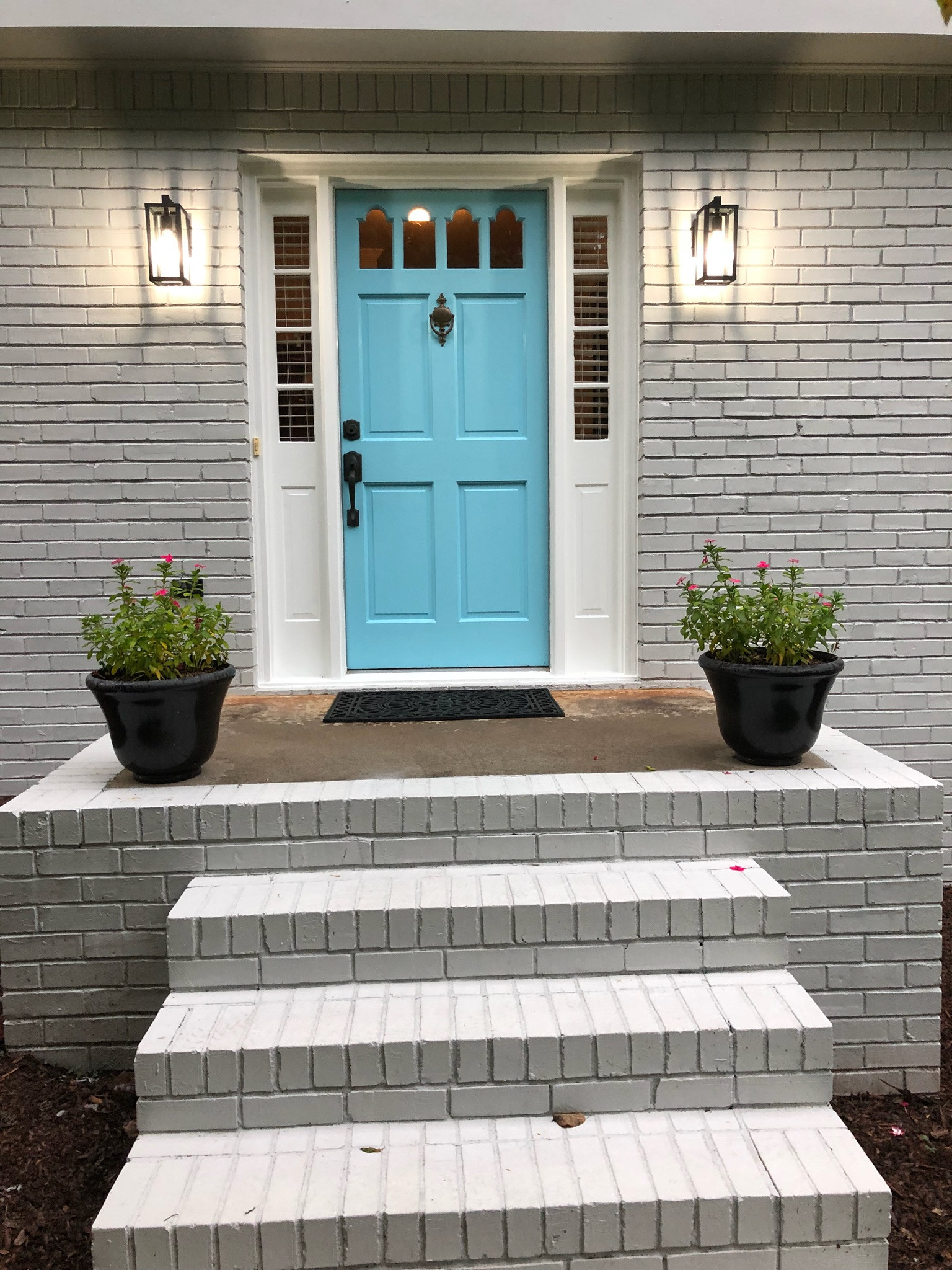 grey painted brick house uk