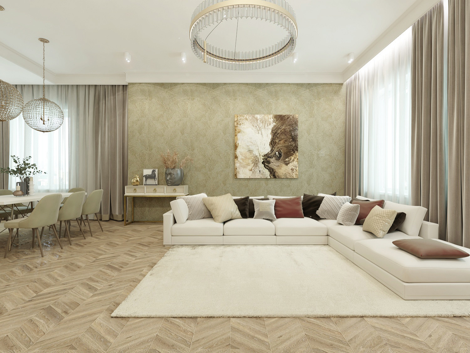 интерьер квартиры 117 квм. г. Новосибирск