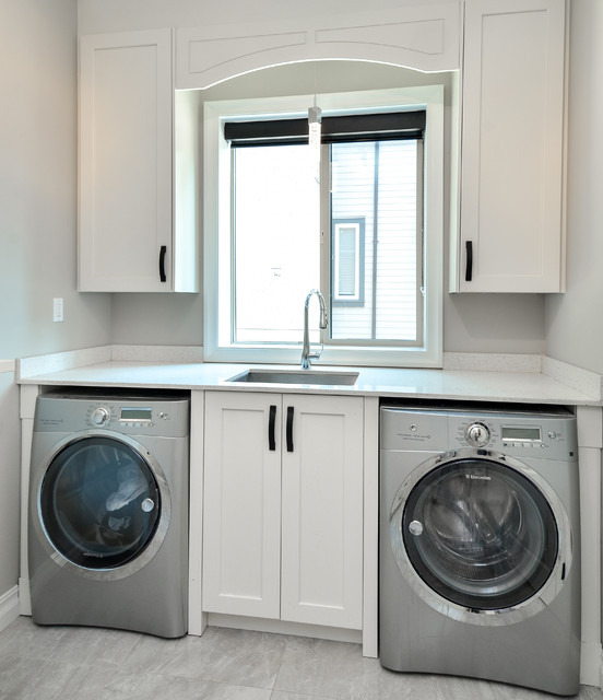 Modern laundry room with shaker style Vancouver Modern