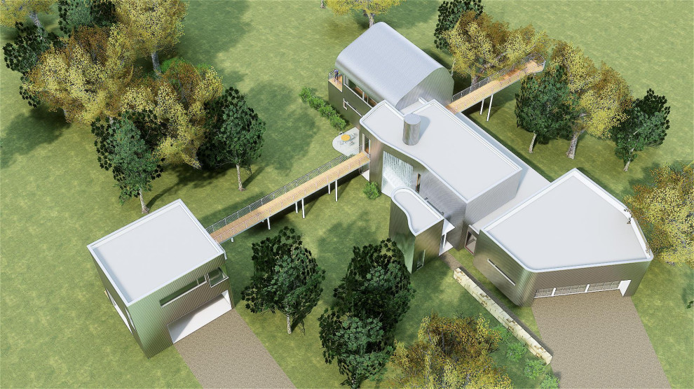 Home design - industrial home design idea in Austin