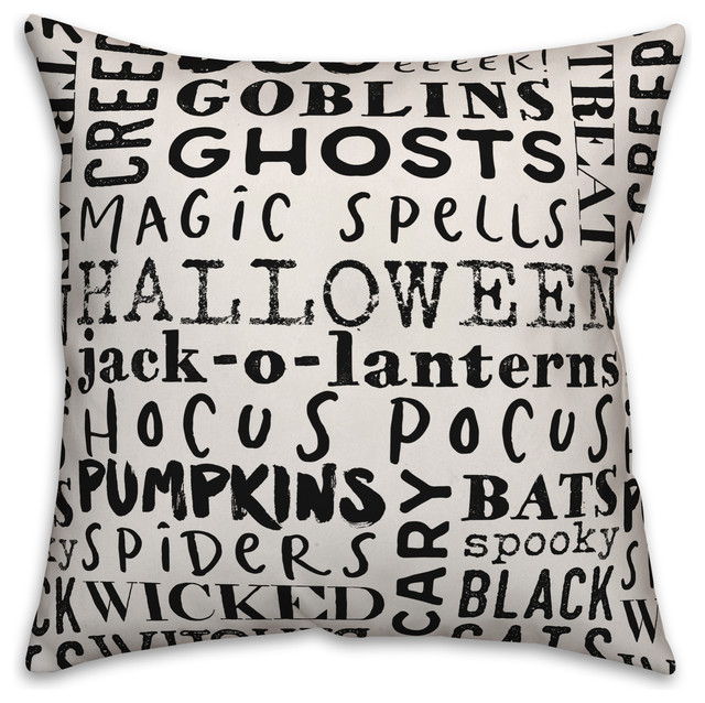 Glamour Black /& Gold Halloween Skull Premium Accent Pillow