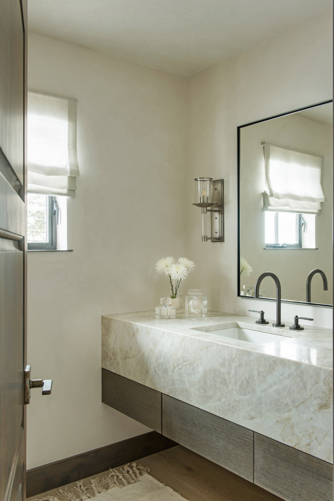Project Shades of Grey - Example of a small trendy master bathroom design