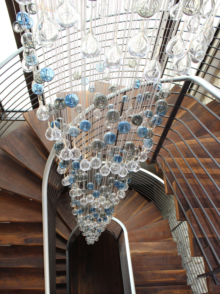 Inspiration for a contemporary staircase in Los Angeles.