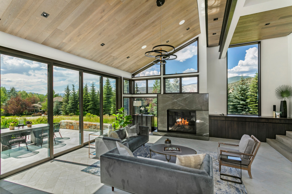 Inspiration for a rustic home design remodel in Denver