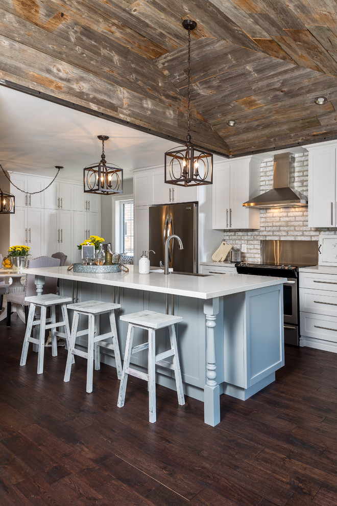 Example of a mountain style kitchen design in Toronto
