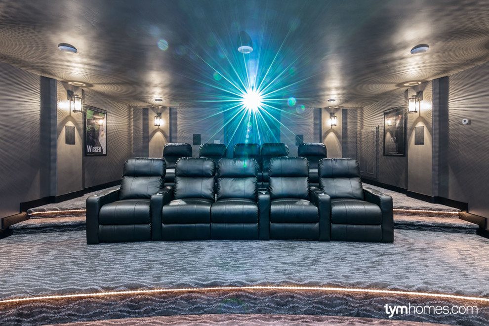 This is an example of a traditional home theatre in Salt Lake City.
