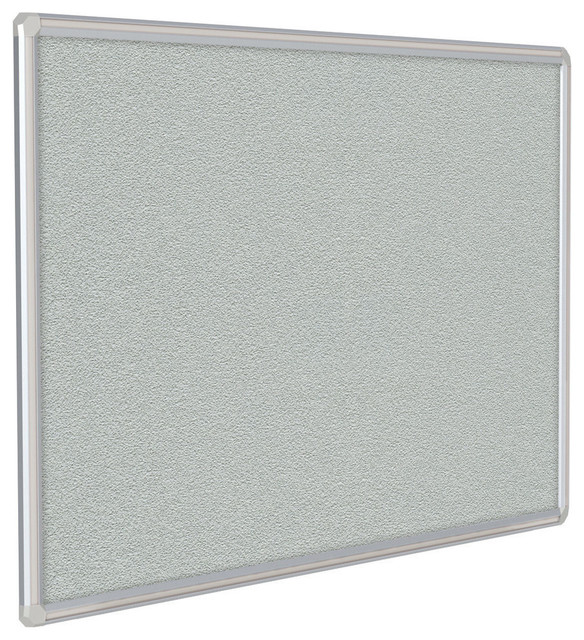 DecoAurora Aluminum Frame Gray Vinyl Bulletin Board, Gray Trim