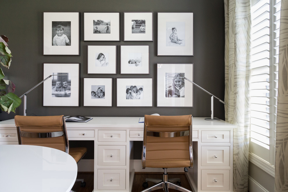 Inspiration for a traditional home office in Other.