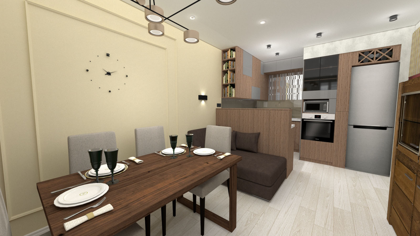 Кухня-столовая для ЖК "Я-Романтик"