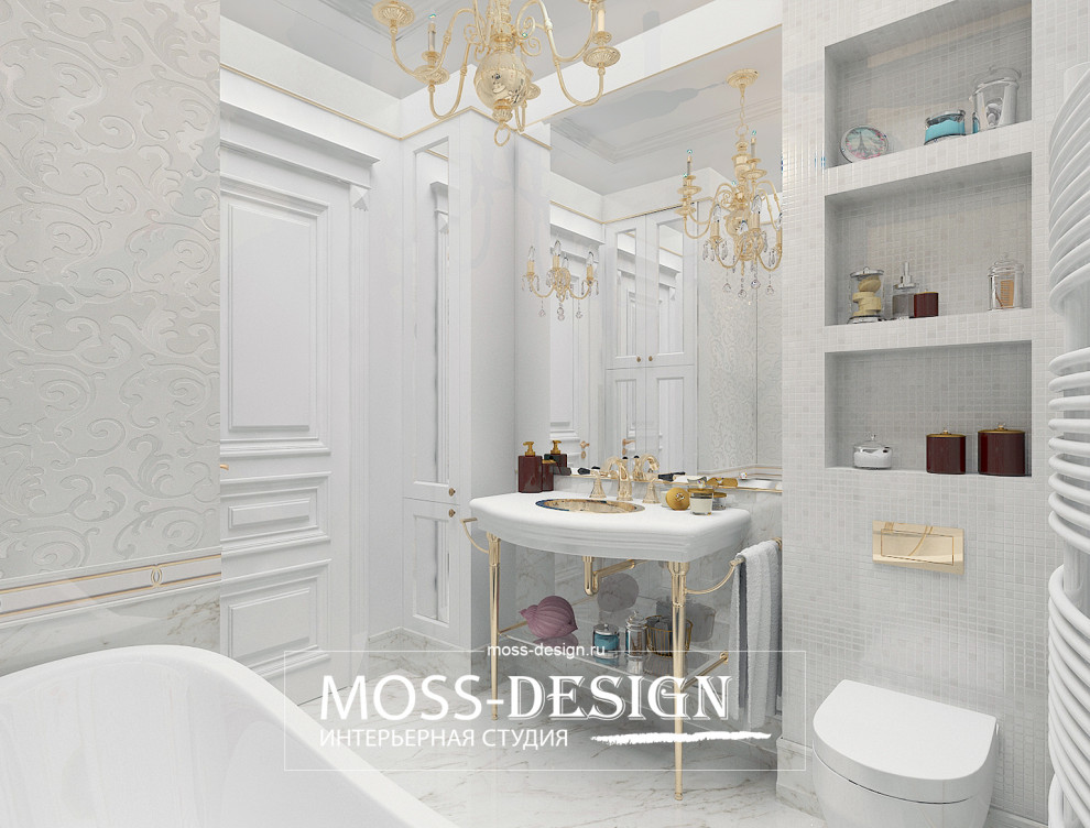 Дизайн двухкомнатной квартиры в современной классике