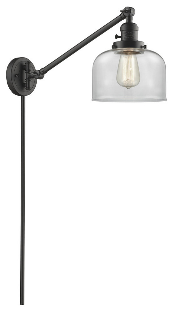 Brushed Satin Nickel Innovations 238-SN-G42-LED 1 Light Vintage Dimmable LED Swing Arm 