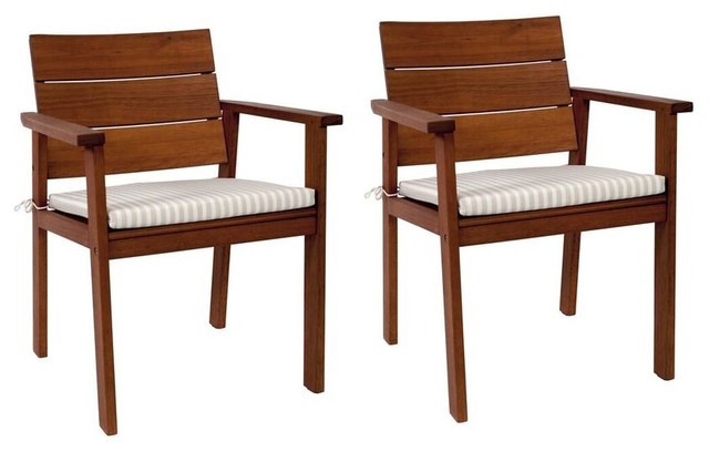 Nelson Easy Carver 2 pc Patio Chair Set with Cushions in Eucalyptus