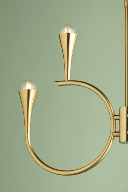 Mitzi Aviana 22.75" Chandelier Aged Brass, 27 - Contemporary ...