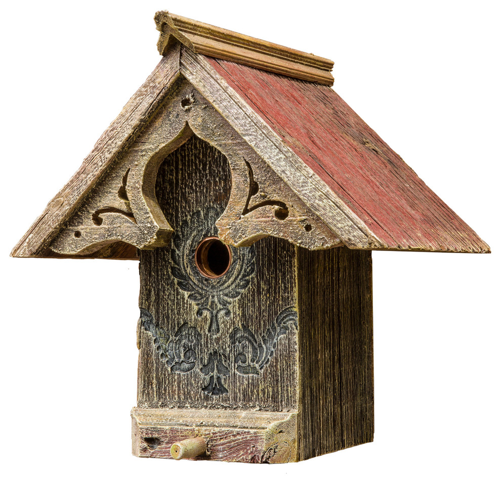 English Cottage Birdhouse Rustic Birdhouses by Barns Into