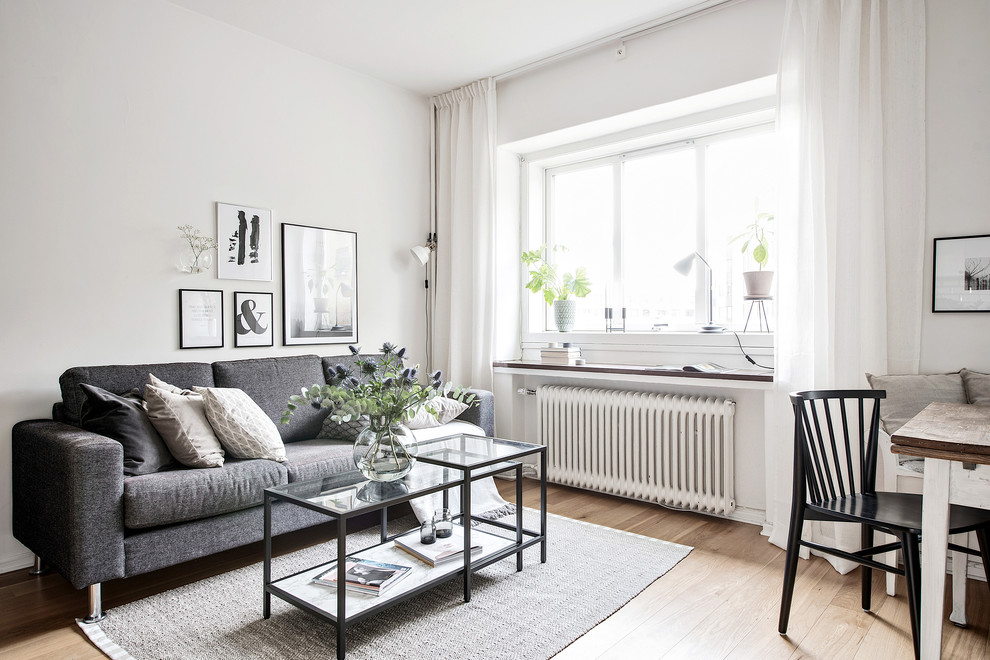 This is an example of a scandinavian living room in Gothenburg.