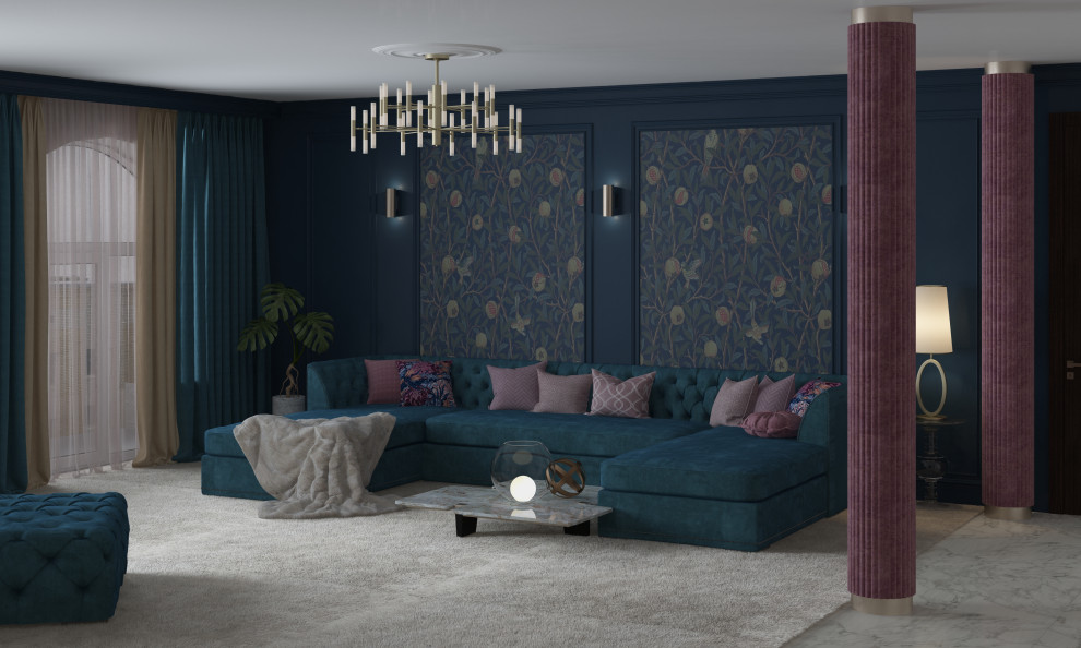 Интерьер гостиной в трех вариантах