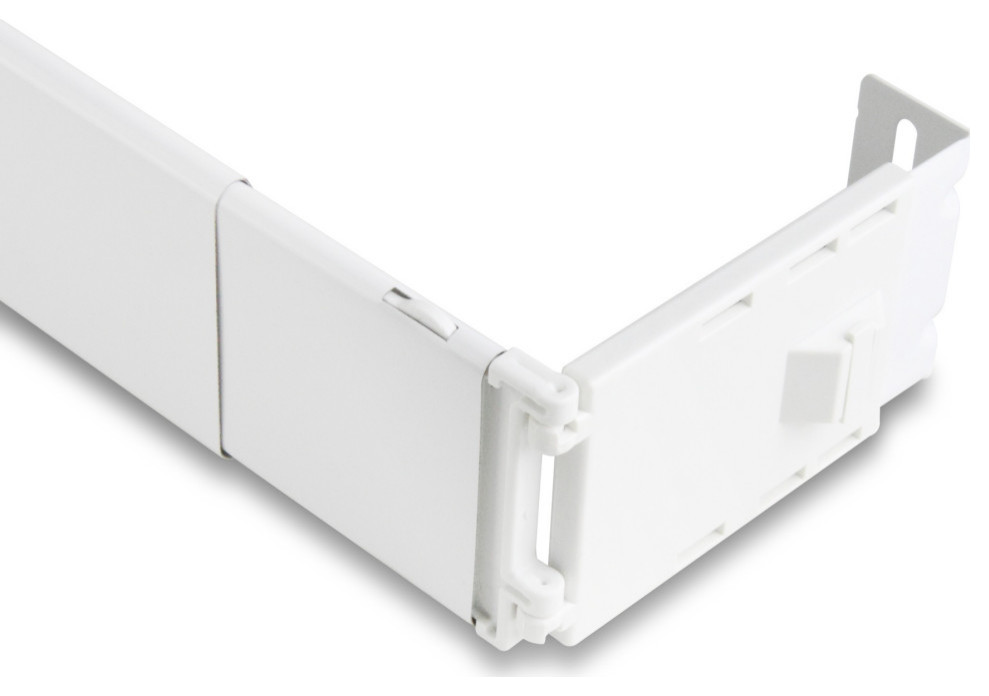 Wide Pocket Curtain Rod 2848", White Transitional Curtain Rods