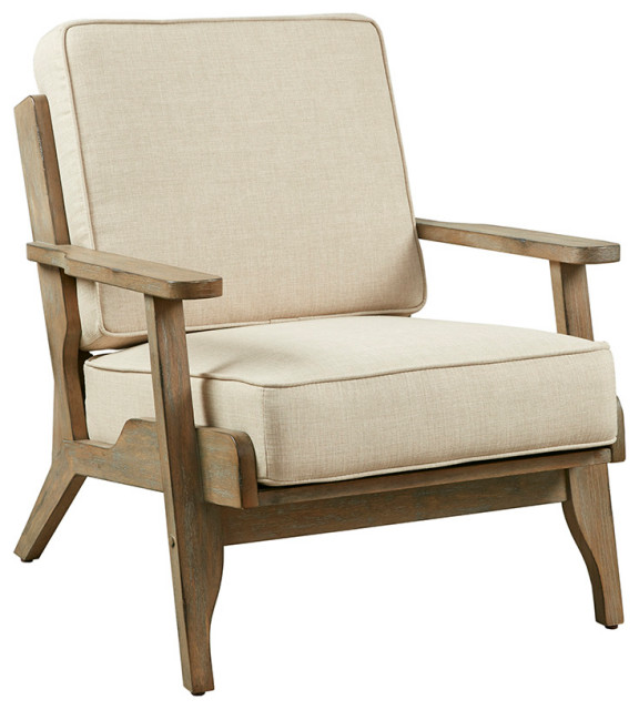 INK+IVY Malibu Reclaimed Wood Farmhouse Accent Chair - Midcentury ...