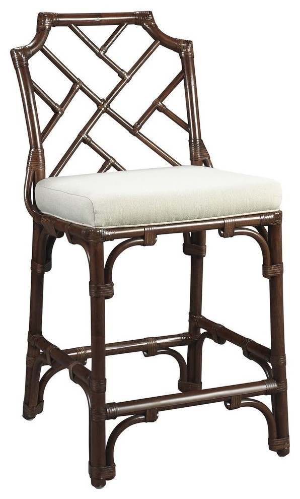 Palm Beach Chippendale Counter Chair, Mahogany