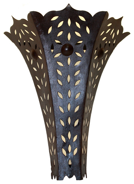 Rustic Iron Wall Sconce from Morocco