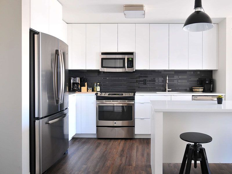 Inspiration for a small industrial kitchen remodel in Sacramento