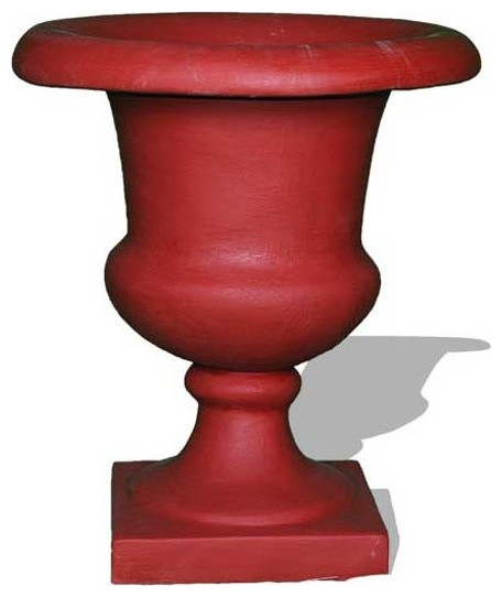 Classic Smooth Urn, Terra Cotta, With Drainage Holes