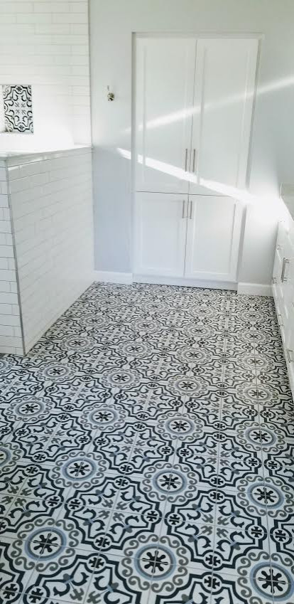 Patterned Tile Bathroom