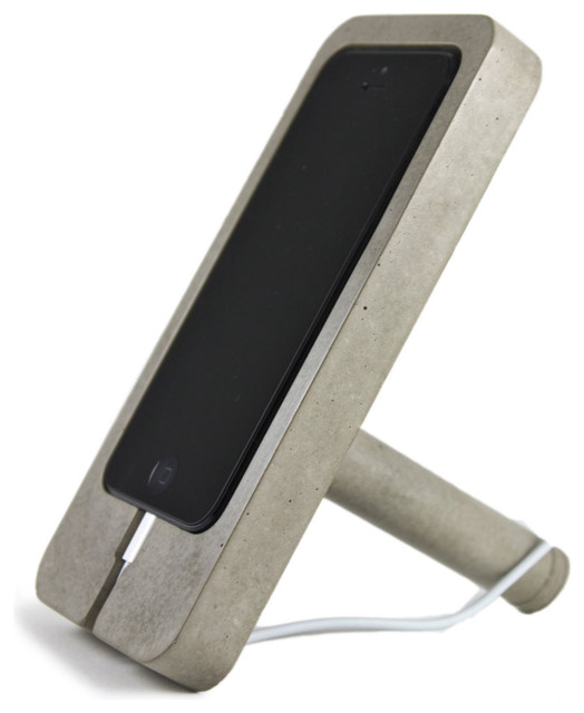 Recycled Stone Dust iPhone Docking Station in Gray