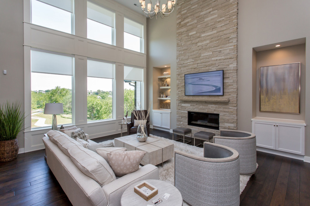 Photo of a transitional family room in Other.