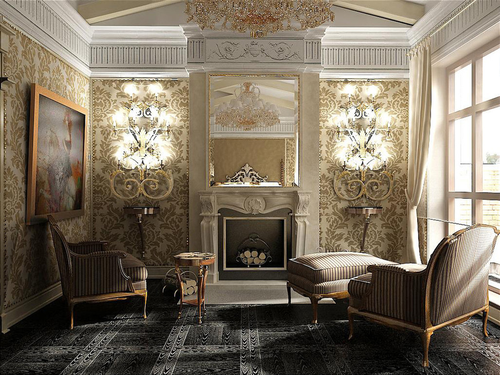 Спальня. Вид на камин.